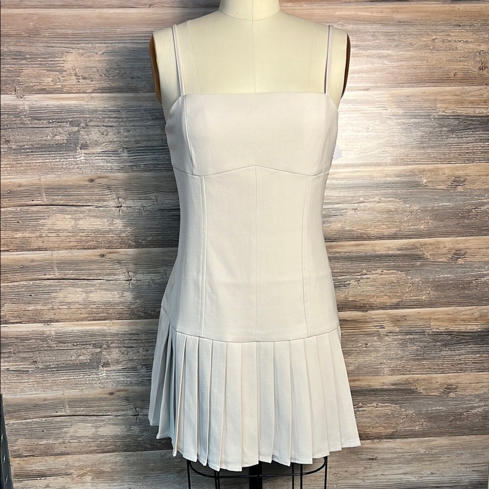 Forever 21 Pleaded Skirt Dress in Champagne NWT